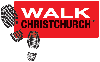 Positive version of the Walk Christchurch logo